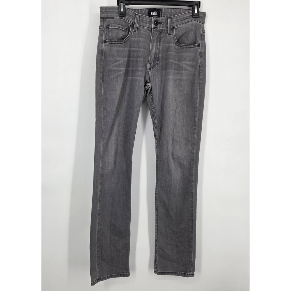 Paige Federal Jeans Mens 30x32 Walter Gray Slim Straight Stretch Denim Comfort